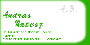 andras matesz business card